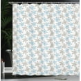 thumbnail image 4 of Ambesonne Floral Shower Curtain, Summer Flora Blue Flowers, 69"Wx84"L, Pale Blue and White, 4 of 5