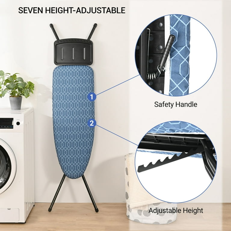 Kingrack Heavy Duty Folding Ironing Board with Iron Rest, 7