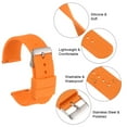 thumbnail image 6 of Uxcell Silicone Watch Band 20mm Rubber Watch Strap with Electroplated Stainless Steel Buckle for Men Women, Orange, 6 of 6