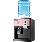 5 Gallon Top Loading Countertop Water Cooler Dispenser, 110V Electric Hot & Cold & Warm Water Dispenser, Desktop Water Chiller Equipment for 1 to 5 Gallon Bottles for Home Kitchen Office (Rose Gold)