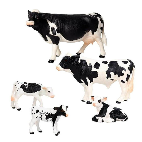 Xingzhi Farm Animal Figurines Cow Toys Miniatures Home Ornaments Decoration Playset