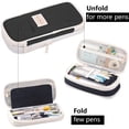 thumbnail image 3 of Rirool Large Capacity Pencil Case, Expandable Pencil Pouch Big Pen Bag for School Supplies with Zipper, Deformable Organizer for Teen Girls Boys, Black, 3 of 7