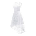 thumbnail image 4 of EFINNY Women's Vintage Floral Lace Sleeveless Cocktail Dress Elegant Formal Hem Asymmetrical Party Swing Dresses, 4 of 7