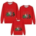 thumbnail image 1 of Pavied Pyjamas de Noël pour Famille, Ensembles de Pyjamas, Ensembles de Pulls Assortis pour Famille Joyeux Noël Y'all Imprimé Col Rond pour Enfants, Pyjamas de Noël Assortis, Rouge 4 Ans, 1 of 3