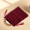 thumbnail image 4 of Unique Bargains 2 Pcs Portable Drawstring Bag Wine Red Cotton Cloth, 4 of 5