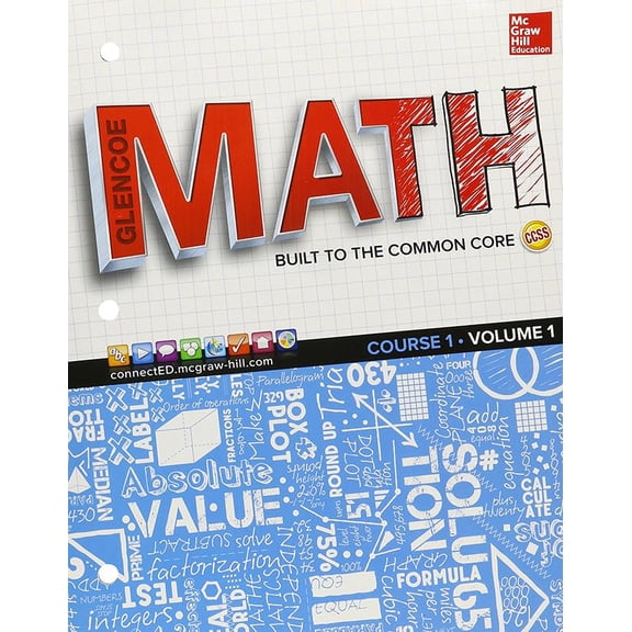 Pre-Owned Glencoe Math, Course 1, Student Edition, Volume 1 (Paperback) 0076691004 9780076691005
