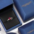thumbnail image 5 of Gem Stone King 925 Silver and 10K Yellow Gold Red Ruby and Lab Grown Diamond Engagement Ring for Women | 1.30 Cttw | Round 6MM | Gemstone July Birthstone | Size 8, 5 of 6