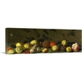 thumbnail image 1 of ARTCANVAS Still Life With Fruit, Shells, Rose Panoramic Canvas Art Print by Balthasar van der Ast - Size: 36" x 12" (1.50" Deep), 1 of 9
