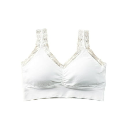 

PEASKJP Seamless Bras for Women Non-Slip Wireless Bra Seamless Bra for Women Comfort Bra Adjustable Invisible Bralette Womens Lingerie White One Size