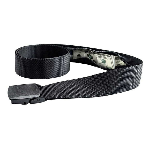 Money Belts Nylon Hidden Travel Security Belt Anti-Theft Plastic Buckle Belt