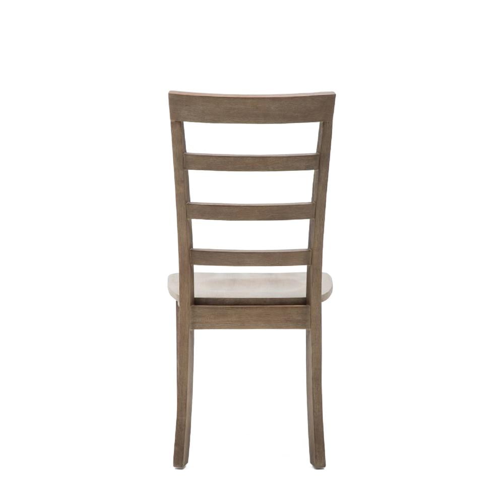 Boraam Boulder Wood Dining Room Side Chairs - Barnwood Wire-Brush Finish - Set of 2