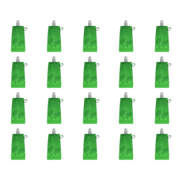 Bolsa de agua Botella plegable portátil Suministros para deportes al aire libre Verde
