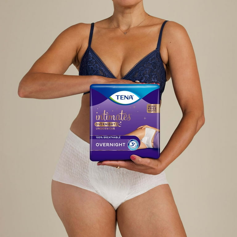 Tena Intimates Incontinence Overnight Underwear for Women, Size