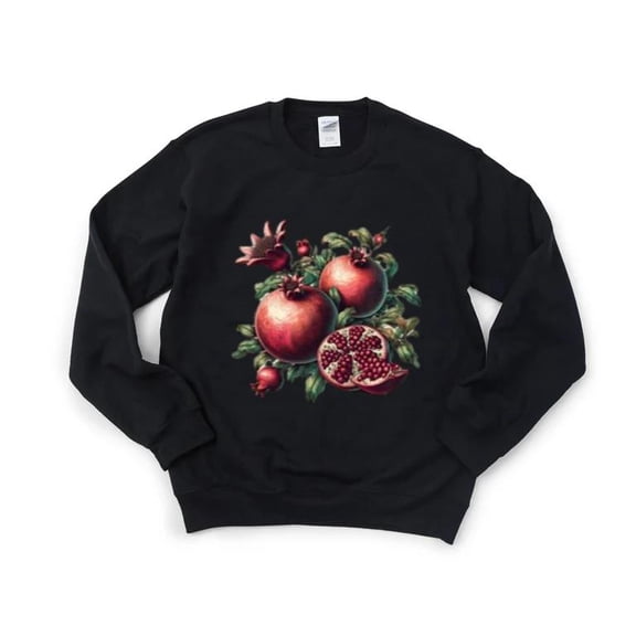 Vintage Pomegranate Botanical Fruit Tree Nature Garden Sweatshirt, for men & women, up to size 5XL
