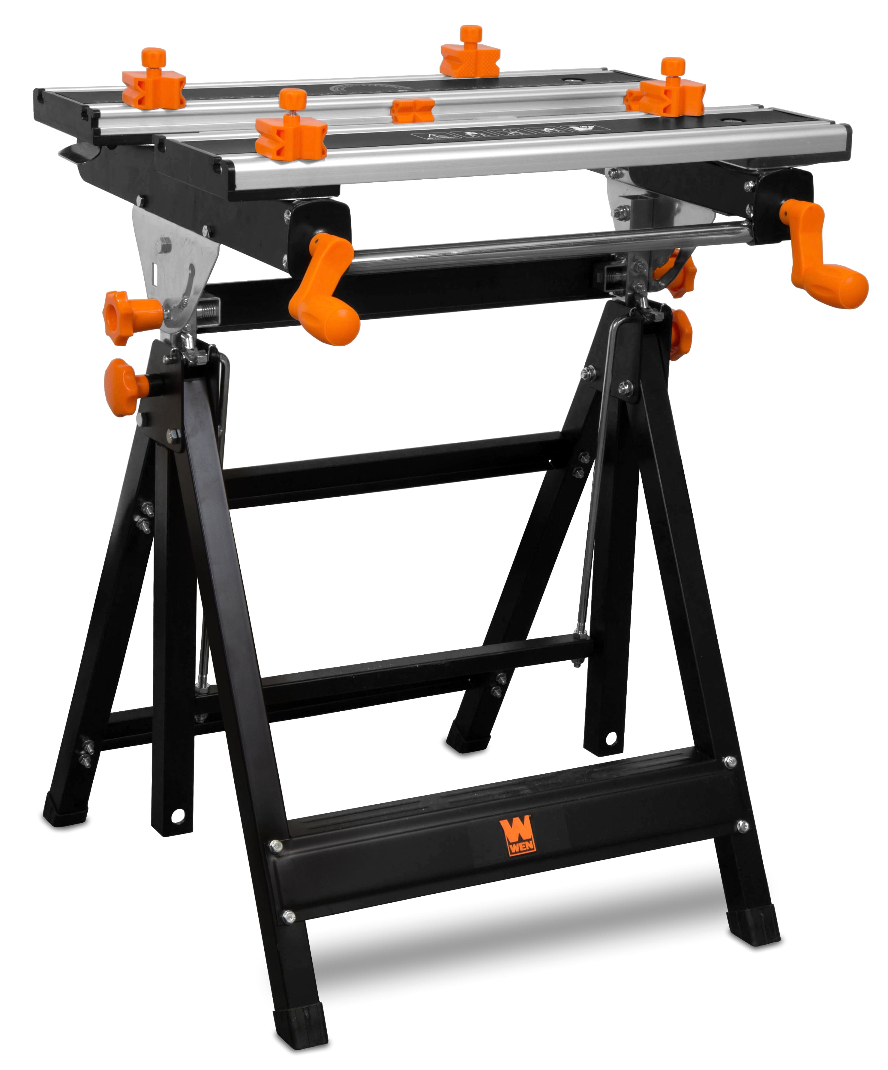 WEN 24Inch Height Adjustable Tilting Steel Portable Work Bench and