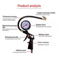 thumbnail image 5 of Tire Inflator with Pressure Gauge: Deflation, Inflation, and Testing Functions for Cars, Trucks, Motorcycles, and RVs, 5 of 7