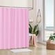 thumbnail image 5 of Cortina De Plástico Cortina de ducha de plástico rosa de 180 x 180 cm, impermeable, flexible, resistente, para baño, hotel, repelente al agua (1 unidad) JASKFLY, 5 of 8