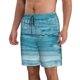 thumbnail image 2 of Balery Teal Turquoise Fluid Stripes Traje de Baño Estilo Hawaiano para Hombre, Shorts de Secado Rápido con Bolsillos-Large, 2 of 6