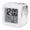 Gray, variant on Green Eucalyptus Digital Alarm Clock for Bedrooms, Smart LED Alarm Clock with 7 Color Changing Night Light, Weeping Botanical Leaf Watercolor Silent Wake Up Clocks for Sleep Study Cooking 3.2"x3.2"