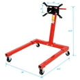 thumbnail image 3 of DUOSONG Engine Stand,Vehicle Engine Block Stand,Steel Ratating Head 1250Lbs Red Steel Other, 3 of 11