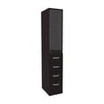thumbnail image 5 of DEPOT E-SHOP Linen Cabinet Black - 3 Shelves 4 Drawers Storage Organizer - Ready to Assemble Furniture, 5 of 7