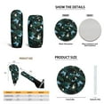 thumbnail image 6 of Yuyamidu Blue Butterfly Car Seat Cover Full Set Green Leaves Car Floor Mats Steering Wheel Cover Seatbelt Pad Gear Shift Knob Cover Cup Coaster Auto Interior Accessories Set of 15, 6 of 6