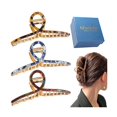 thumbnail image 1 of wonima11 Hair Clip, 3 Pack - Large Metal Hair Claw Clips for Women's Thick or Thin Hair, 3 Styles, Practical, Sturdy - Perfect for Long Hair, Short Hair, Daily or Special Occasions, 1 of 1