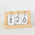 thumbnail image 2 of 1x Flip Wooden Perpetual Calendar,Wooden Desk Calendar,Vintage Date Blocks for Desk,with Month & Day Display,Daily Desktop Calendar,Perpetual Flip Calendar with Large Display,Rustic Office Decor, 2 of 9