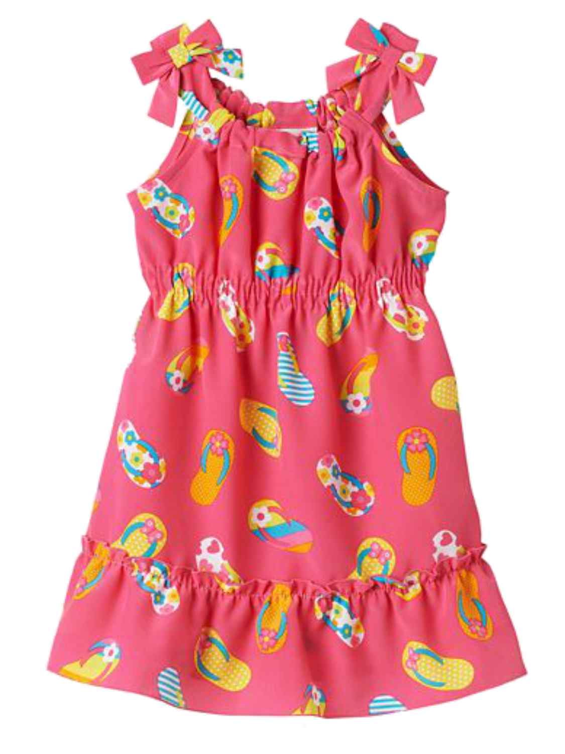 Youngland - Youngland Toddler Girls Pink Flip Flop Print Dress Sundress ...