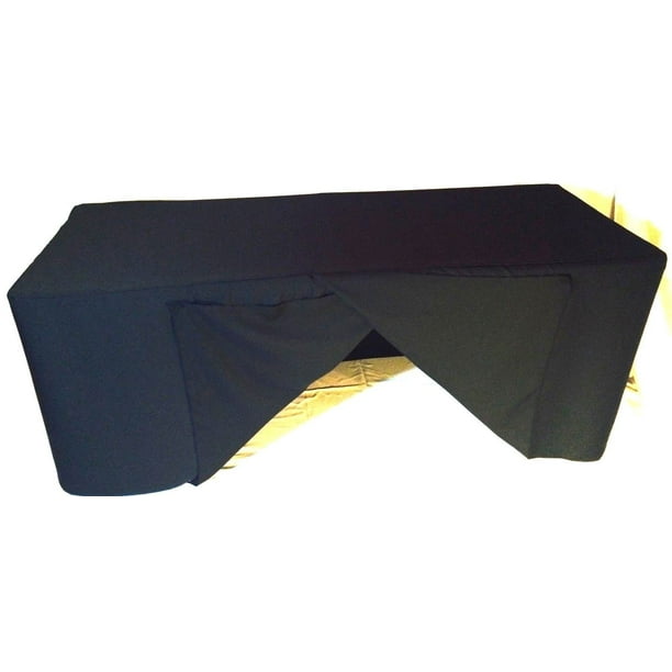 4' ft. Fitted SLIT OPEN BACK Polyester Tablecloth Trade show Table