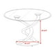 Furniture of America Jacreme Glass Top Round Dining Table, Clear