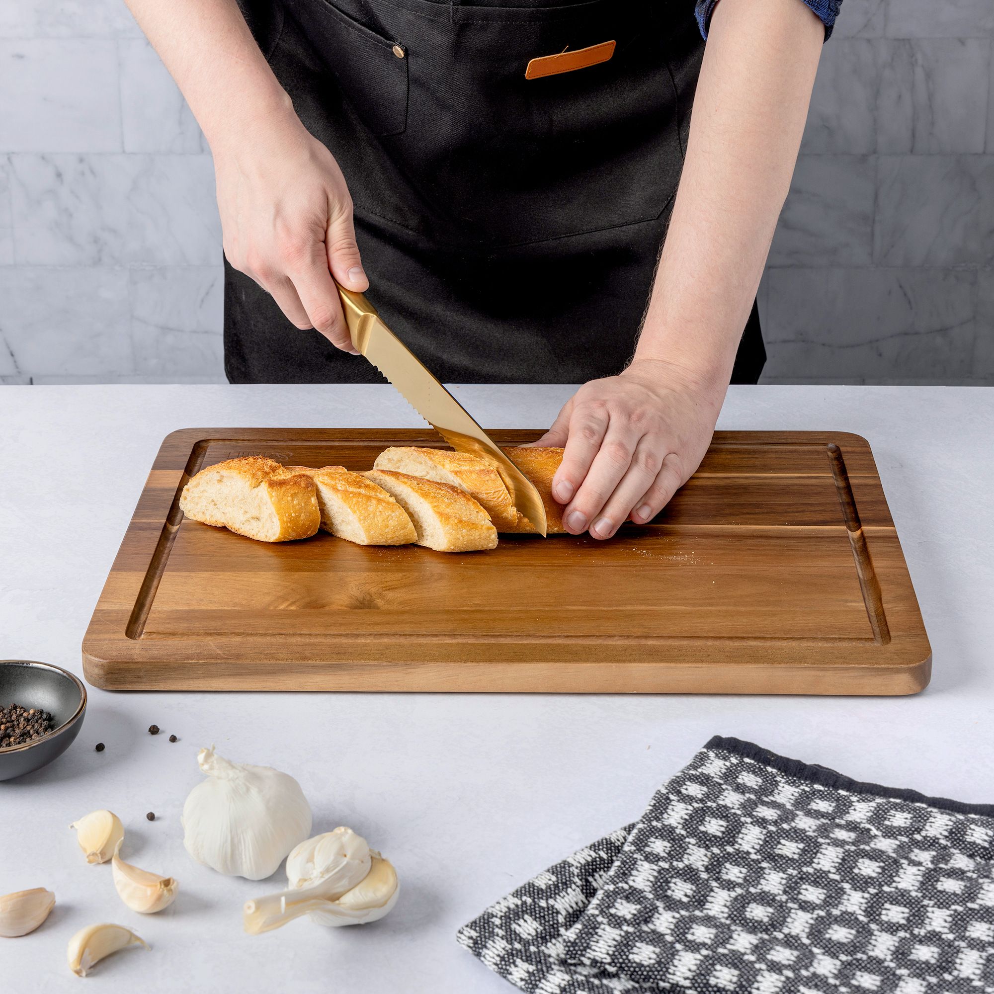 Thyme & Table Acacia Wood Cutting Board, 12" x 18" photo 7