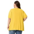 thumbnail image 3 of PINKSIR Women's Plus Size Short Sleeve Cardigan Lightweight Breathable Summer Open Front with Pockets Bright Yellow 2X, 3 of 8