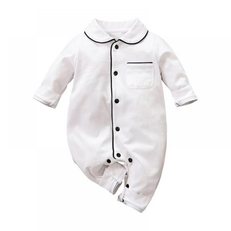 

Autumn Baby Trousers Solid Jumpsuit for Boys And Girls Long-sleeved Romper Clothes