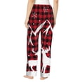 thumbnail image 3 of Balery Christmas Buffalo Plaid print Women's Pajama Pants,Ultra Lightweight Pjs,Lounge Pant-X-Large, 3 of 9