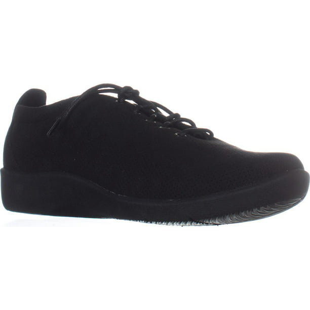 Clarks - Womens Clarks CloudSteppers Sillian Tino Lace-Up Shoes, Black ...