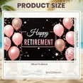 thumbnail image 2 of Pink Balloons Happy Retirement Banner Gold Stars Retirement Display Glittery Design Ribbon Decor Festive Backdrop for Retirement Party Farewell Celebration Office Party, 2 of 9