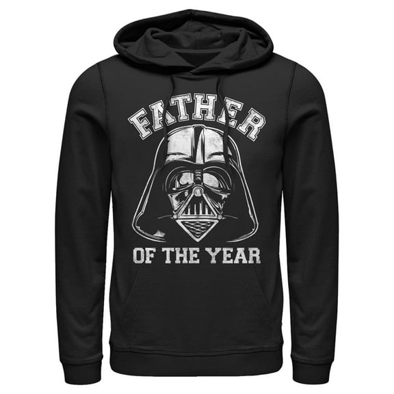 Men's Star Wars Father of the Year Darth Vader  Pull Over Hoodie Black 3X Large