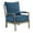 Blue-Charcoal, variant on Fletcher Spindle Chair in Navy Blue Fabric with Brush Charcoal Finish