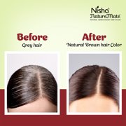 (3 pack) Nisha Nature Mate Natural Henna Based Hair Color dye, Natural Brown, 3.17 oz