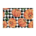 thumbnail image 2 of 100Fens Thanksgiving Pumpkin Placemats Plaid Table Decor Fall Table Mats for Holiday Kitchen Dining Room Decoration Reusable Washable, 2 of 7