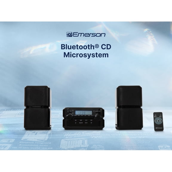 Emerson ES-4001 Bluetooth® CD Microsystem, Black