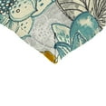 thumbnail image 2 of Jordan Manufacturing 18" x 17" Bridget Carmel Aqua Floral Rectangular Tufted Outdoor Wicker Seat Cushion with Ties (2 Pack), 2 of 11