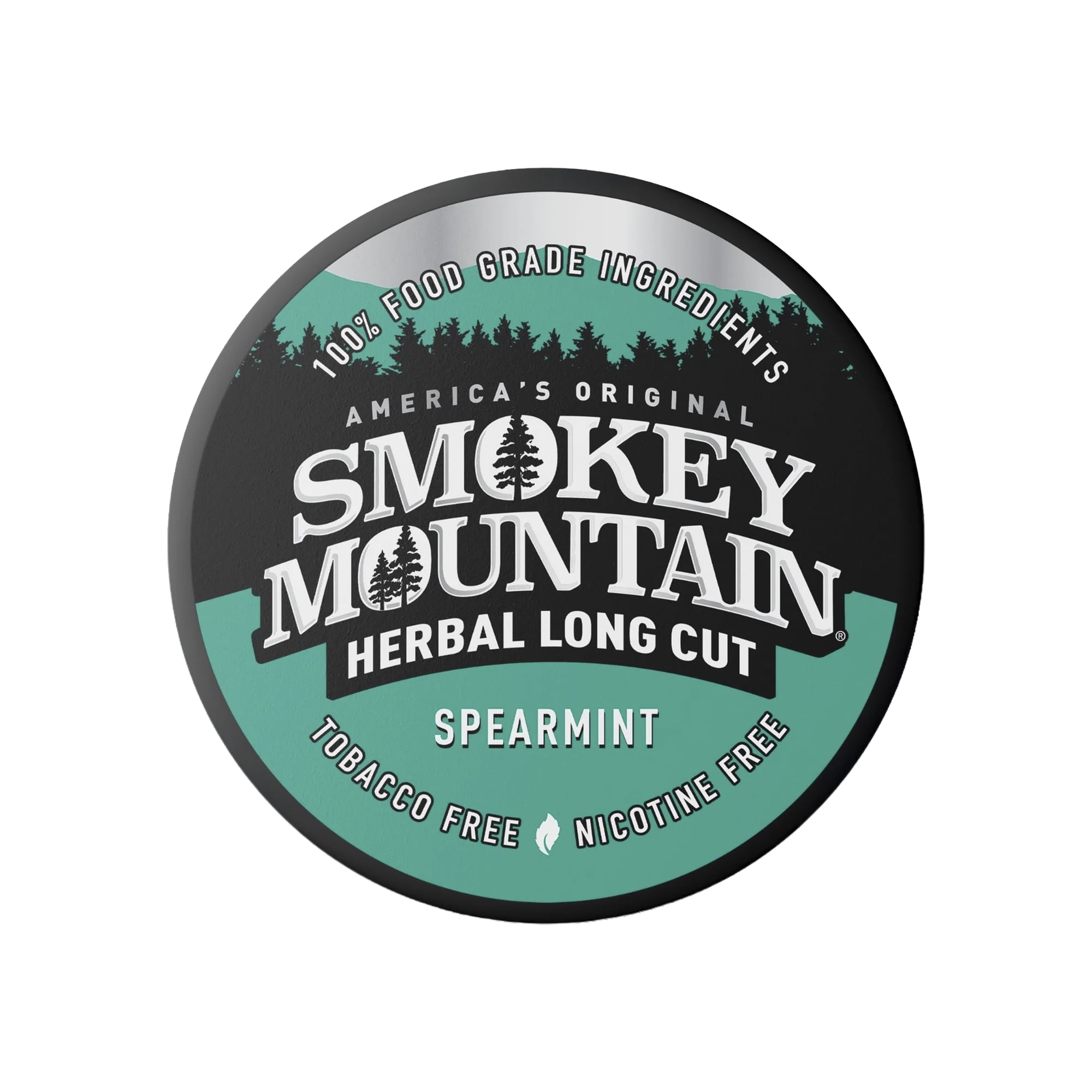 Smokey Mountain Herbal Long Cut – Spearmint - Tobacco Free and Nicotine Free Snuff - 1 Can