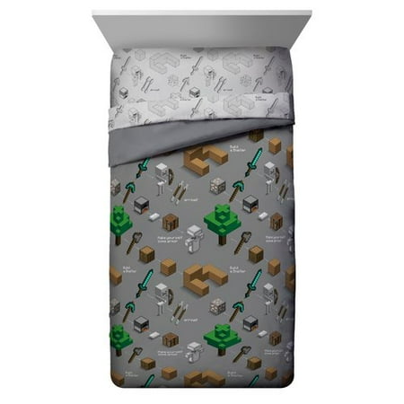 Reversible Single - Overwatch Minecraft Survive Single Reversible Comforter