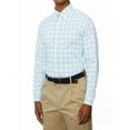 thumbnail image 3 of Lands' End Mens Regular-Fit Blue&Green Check Dress Shirt, 3 of 3