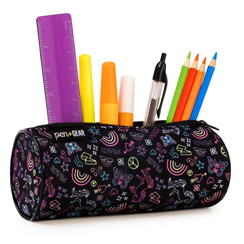 Pen & Gear Camo Barrel Pencil Case, Stationery Case