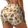 thumbnail image 2 of Wukai Cute Ice Cream Print Pack Biker Shorts for Women Yoga Workout Gym Running Scrunch Active Shorts-Medium, 2 of 8