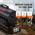 thumbnail image 2 of VEVOR Kerosene Forced Air Heater, 70000 BTU Portable Torpedo Diesel Space Heater with Thermostat, 5 Gallon Tank Energy-Efficient heavy-duty Heater, for Indoor Outdoor Use Workshop Industry, 2 of 9