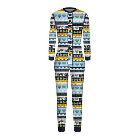 

Women Wide Leg Pants Matching Family Christmas Xmas Romper Jumpsuit Pajamas Outfits With Buttoned Flap On Back Bottom Trousers